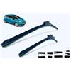 Generico Coppia Spazzole Tergicristallo Compatibili con FORD FIESTA VI (2008-2012) 65-38 CM Tergicristalli per Parabrezza Anteriore Aero Flat