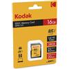 KODAK 16GB Scheda SD Kodak SDHC Classe 10 Gold+ UHS-I U1 Ka.Blist [EKMSD16GHC10K]