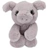 Depesche 13521 SNUKIS - Maialino di Peluche, Color Malva, con Simpatiche Orecchie, Alto Circa 25 cm con Occhi Scintillanti