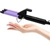 janelove 13mm Piastra Onde per Capelli Corti, Mini Ferro Arricciacapelli in Ceramica per Beach waves, 180°C/210°C, Riscaldamento Rapido 30s, con Oettine e Clip - Viola