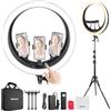 NEEWER RP19H 19 Ring Light con Treppiede/3 Porta Telefono/Panno di Pulizia Compatibile con iPhone, Controllo Touch 2.4G, Luce ad Anello LED per Video Studio Streaming Zoom Selfie Trucco Illuminazione