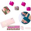 NAILOG Unghie Gel Adesive UV per PIEDI - Nailog 32 pcs Pendenza Adesivo Per Unghie UV - Pellicola per Unghie Autoadesiva - Adesivi per unghie in gel Qualità da Salone,Regalo Donna