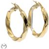 Orecchini oro giallo 18 kt 750 cerchi torchon -399/ST-