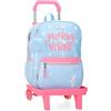 Disney Topolino Vibes Zaino per bambini, zaino scuola, realizzato in poliestere, tasche laterali, spalline larghe regolabili, maniglia superiore per appenderla, sistema Magic Fix., blu, Taglia unica