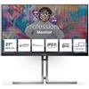 Aoc Monitor 27" ( IPS 2K 1440p QHD 75Hz ) GRAPHIC PRO QHD Pivot Silver e Black