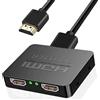 Yiany Splitter HDMI 1 in 2 Out 4K 3D HDMI Distributor Adattatore 1 a 2 Way per doppio monitor, 2 porte hub cavo per PS3/4, Xbox, Sky, DVD, HDTV, proiettore