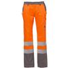 PAYPER Charter Pantalone da Uomo multistagione da Lavoro Misto Cotone Chiusura Zip Alta visibilità Tasche Anteriori Laterali Posteriori (Giallo Fluo/Blu Navy, XL)
