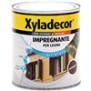 Xyladecor IMPREGNANTE ALL' ACQUA per Legno vernice Fondo per Interni ed Esterni, Inodore, colore CASTAGNO 750ML, 750 ML