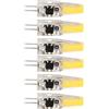 KIMISS Lampadina G4 LED COB Gel di Silice 6W 500LM - Lampadina a Risparmio Energetico 220V, Adatta per Lampade da Soffitto, Parete e da Tavolo 6 Pezzi (Bianco caldo)