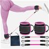 Fesatccoz Bande Di Resistenza Per Caviglie 3 Pezzi, Bande Fitness Allungabili Da Donna, D-Shape Gambe e Glutei Attrezzature Per La Palestra Pulley Pilates