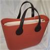 O bag MINI - Borsa Nuova Originale col. TERRACOTTA Int. Beige Manici T. Moro