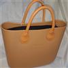 O bag MINI - Borsa Nuova Originale O bag col. Nocciola Int. Grigi Manici Pesca