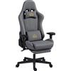 HOMCOM Sedia da Gaming Ergonomica con Braccioli Regolabili, 76x72x132 cm, Grigia | Aosom Italy