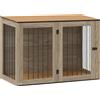PawHut Cuccia per Cani, Box per Animali di Grossa Taglia, Casa per Cani, Indoor, 106 x 60 x 76 cm, Rovere