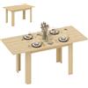 HOMCOM Tavolo Allungabile da Pranzo per 6-8 Persone, 140-180 x 80 cm, Colore Legno | Aosom Italy