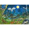 Schmidt Spiele 56529 Animali di notte nel bosco, puzzle per bambini in cartone erboso da 100 pezzi, Multicolore