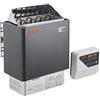 VEVOR Stufa per Sauna Stufa Elettrica per Sauna 6 kW, Riscaldatore Portatile per Sauna Interno/Esterno 400 V 3 N con Timer da 3 Ore con Regolatore Digitale Uso Domestico 5-9 m³ Spa Commerciale Hotel