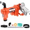 VEVOR Pompa di Trasferimento Carburante, Pompa Diesel 12 V CC 20 GPM 1/4 CV, Pompe di Estrazione con Ugello Manuale, Tubo di Scarico e Tubo di Aspirazione, per Benzina, Diesel, Cherosene