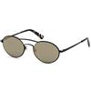 Web Eyewear WE0270 5302G Occhiali da Sole, Matte Black/Brown Mirror, 53 Unisex-Adulto