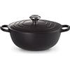 Le Creuset Marmitta Evolution in ghisa vetrificata con Coperchio, diameter 26 cm, Volume 4.1 L, Nero, 21114260000430