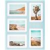 Great Lakes Memories GLM - Cornici per collage da parete, contiene 5 foto, 13 x 18 cm, per collage di foto da 12 x 15 cm o 10 x 15 cm, decorazione da parete per collage di case coloniche (turchese)