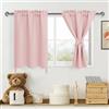 DWCN Tende oscuranti rosa cipria, 76 x 91 cm, 2 pannelli, moderne tende a livello per camera da letto e soggiorno