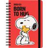 Grupo Erik: Diario Scuola 2022-2023 Snoopy Born To Hug, agenda settimanale A5, 14,8x21cm, 12 mesi, ideale come diario snoopy, agenda università 2022 2023, diario scuole medie e superiori