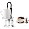 Topyond Moka a Tubo Singolo 1 Tazza, 50ml Moka Elettrica Piano Cottura Con Beccuccio in Lega Di Alluminio, Caffettiera Acciaio, Caffettiera 1 Tazza per Induzione per Feste All'aperto E Viaggi