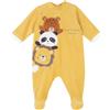 Chicco Tutina Con Apertura Patello, In Ciniglia, Pigiama Unisex - Bimbi 0-24, Arancione, 3 mesi