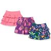 Amazon Essentials Gonne Pantalone lavorate a Maglia con Volant (precedentemente Spotted Zebra) Bambine e Ragazze, Pacco da 3, Blu Marino Giungla/Porpora Patatine Fritte/Rosa, 11-12 Anni