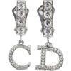Christian Dior Pre-Owned - Orecchini a clip con logo CD anni 2000 - Donna - pietre sintetiche/placcatura in argento - Taglia unica