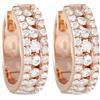 LB Exclusive - Orecchini a cerchio in oro rosa 14 carati con diamanti - Donna - diamanti/oro rosa 14kt - Taglia unica