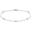 LB Exclusive - Bracciale in oro bianco 14 carati con diamanti - Donna - diamanti/oro bianco 14kt - Taglia unica - Argento