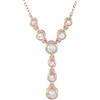 LB Exclusive - Collana in oro rosa 14 carati con diamante - Donna - oro rosa 14kt/diamanti - Taglia unica