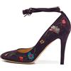 Jimmy Choo Pre-Owned - Pumps con ricamo 105mm - Donna - pelle/pelle/pelle scamosciata/gomma - 40 - Viola