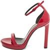 Saint Laurent Pre-Owned - Sandali Jane con cinturino alla caviglia 120mm - Donna - pelle lucida/pelle/pelle - 38 - Rosso