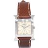 Hermès Pre-Owned - Couchevel H 21mm 2003 - Donna - acciaio inossidabile/pelle di vitello - Taglia unica - Bianco