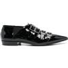 Saint Laurent Pre-Owned - Monks Franklin - Uomo - pelle/pelle/gomma/pelle lucida - 41 - Nero