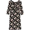 Prada Pre-Owned - Chemisier midi a fiori - Donna - viscosa - 38 - Nero