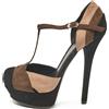 Fendi Pre-Owned - Pumps con design color-block 140mm - Donna - pelle/pelle scamosciata/pelle - 38 - Nero