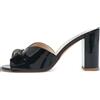 Tod's Vintage - Sandali Double T Pre-owned 100mm - Donna - pelle/pelle/pelle lucida - 40 - Nero