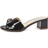 Tod's Vintage - Mules a punta aperta con fibbia 45mm - Donna - pelle di vitello/pelle verniciata/pelle di vitello - 36.5 - Nero