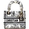 Christian Dior Pre-Owned - Borsa a tracolla Lady D Lite Plan de Paris mini in tela con ricamo 2023 - Donna - tela - Taglia unica - Bianco