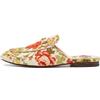 Gucci Pre-Owned - Sandali slides in pelle a fiori - Donna - tela/pelle di vitello/pelle di vitello - 38 - Rosso