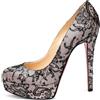 Christian Louboutin Pre-Owned - Pumps Bianca con tacco - Donna - raso/pelle di vitello/tessuto/pelle di vitello - 35.5 - Nero