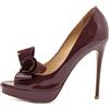 Valentino Garavani Pre-Owned - Pumps con fiocco 130mm - Donna - pelle/pelle/pelle - 37 - Viola