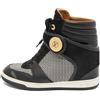 Louis Vuitton Pre-Owned - Sneakers in pelle con placca logo - Donna - pelle/pelle/pelle scamosciata/tessuto/gomma - 37.5 - Nero