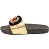 Dolce & Gabbana Pre-Owned - Sandali con applicazione - Donna - gomma/tessuto/pelle - 40 - Oro