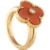 Van Cleef & Arpels - Anello in oro giallo 18 carati con diamanti e coralli - Donna - oro giallo 18kt - Taglia unica