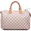 Louis Vuitton Pre-Owned - Borsa Speedy 30 Boston in tela Damier Azur 2015 - Donna - pelle/tela - Taglia unica - Bianco